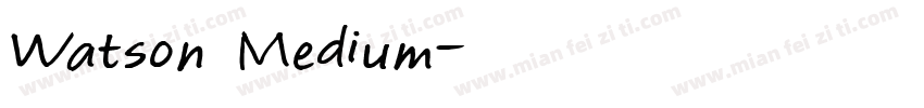 Watson Medium字体转换